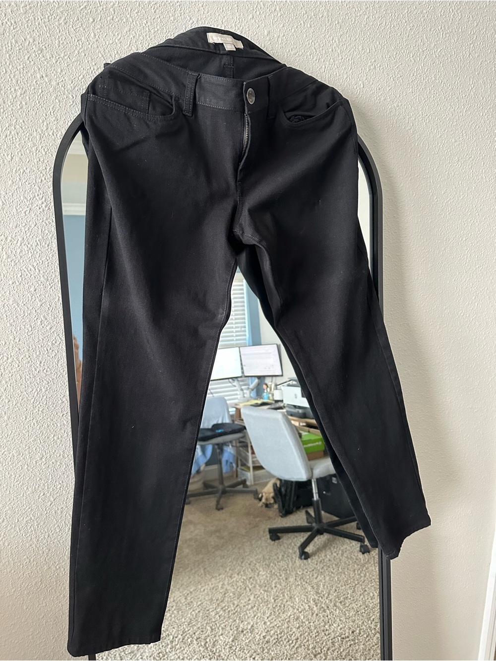 Banana Republic Black Trousers with Subtle Stitching